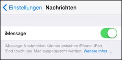 iPhone: iMessage deaktivieren