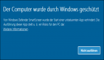 Windows defender der computer wurde geschuetzt
