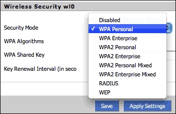 WLAN security: WEP, WPA, WPA2