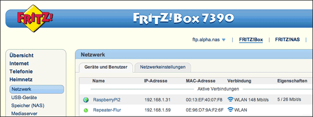 Fritzbox: IP Adresse herausfinden