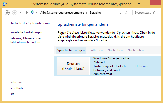 Windows: Neue Sprache zufügen