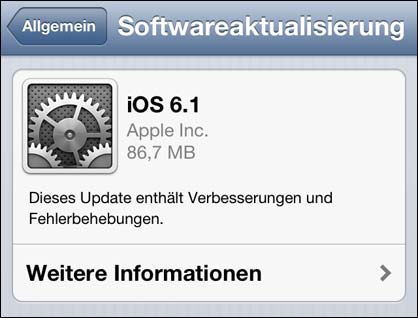 iOS 6.1 iOS 6.1