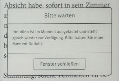 Tolino ausgelastet Tolino ausgelastet