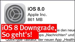 Downgrade zu iOS 8 - so gehts!