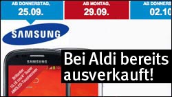 Ausverkauft: Samsung Galaxy schon weg!