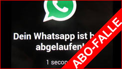 Vorsicht, WhatsApp Abo-Falle!
