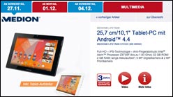 Medion LifeTab S10346: Tablet-Schnäppchen bei Aldi