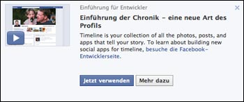 Neue Facebook Chronik