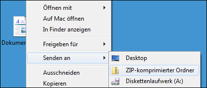 Datei: ZIP komprimieren