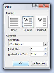 initialoptionen