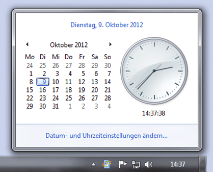 Uhrzeit ändern