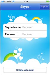 Skype iPhone: Login