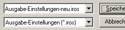 Einstellungen mit Imageready speichern...