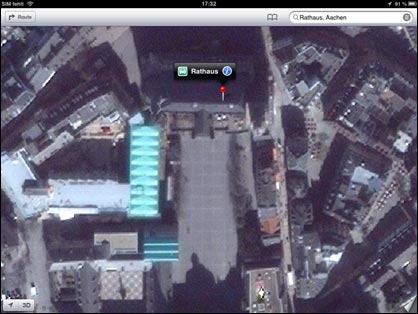 Apple Maps: Aachen per Satellit