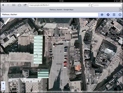 Apple Maps: Aachen per Satellit