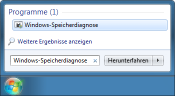 Windows Speicherdiagnose