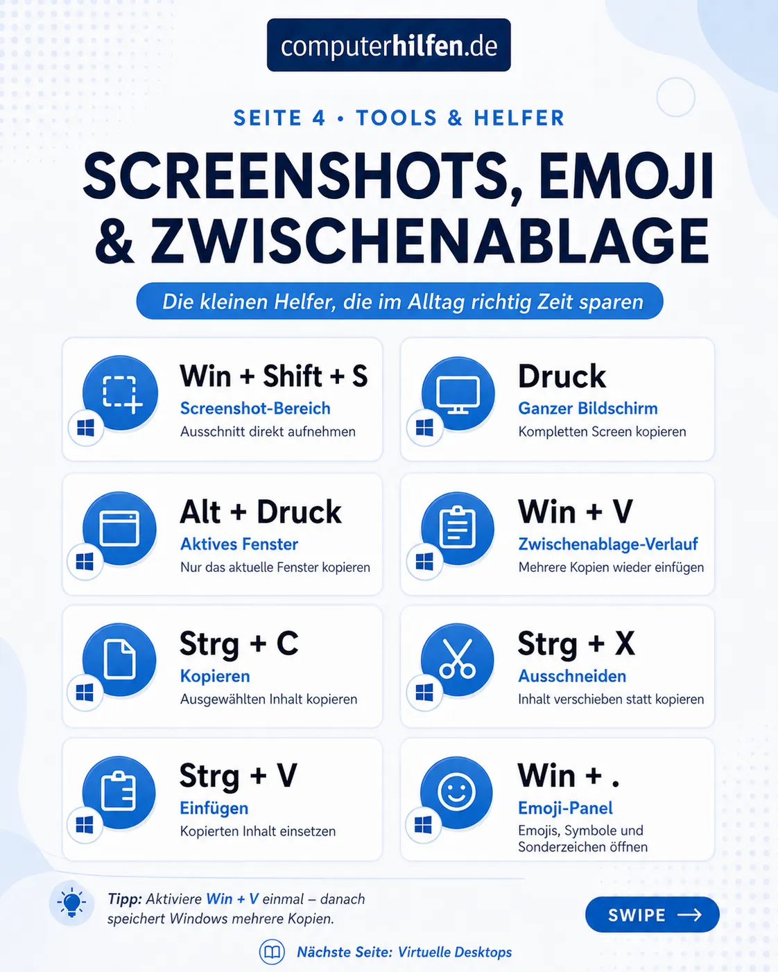 Windows Tastenkombinationen – Seite 4