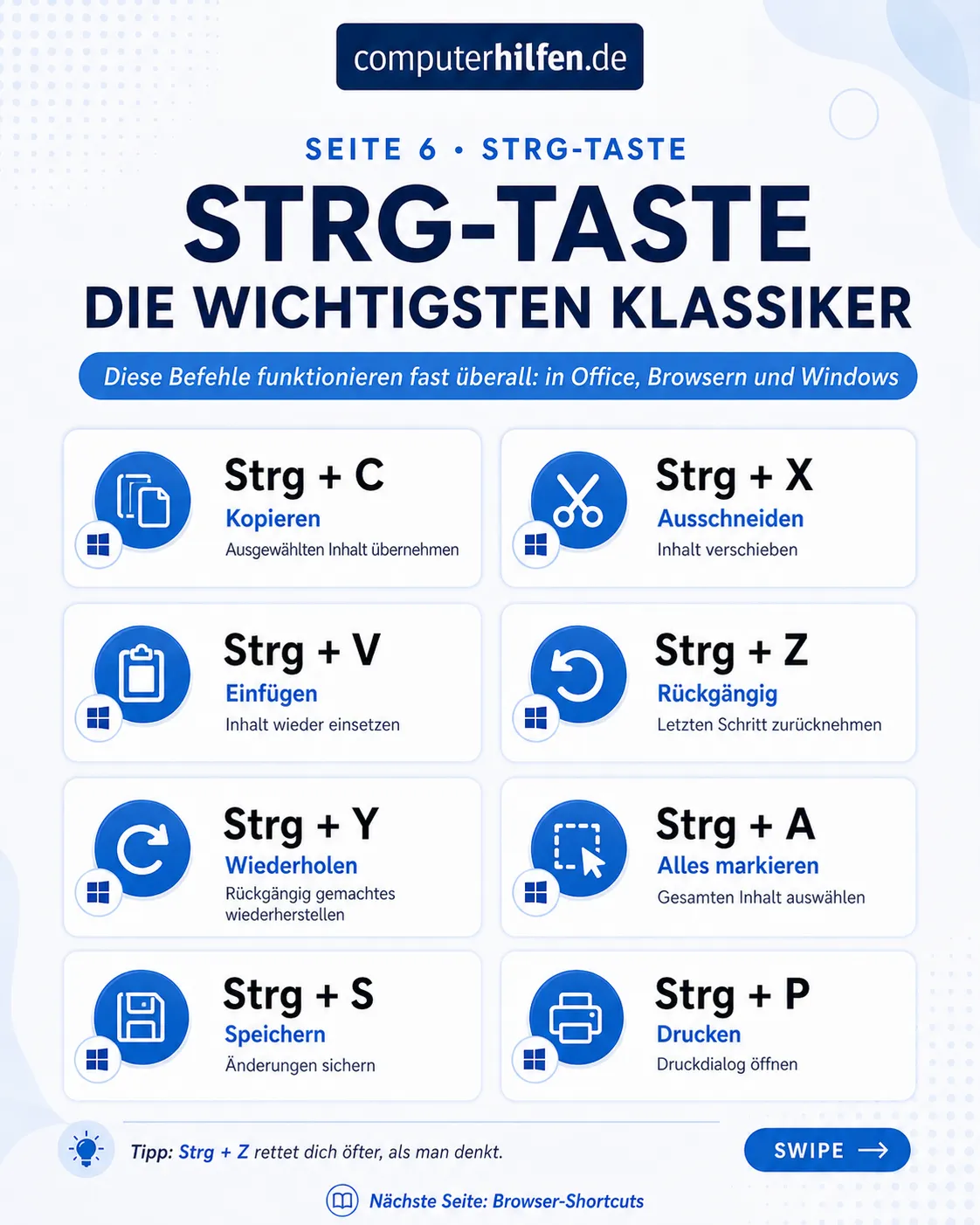 Windows Tastenkombinationen – Seite 6