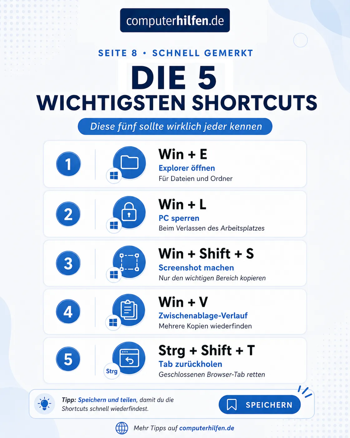 Windows Tastenkombinationen – Seite 8