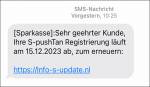 Gefälschte Sparkasse SMS