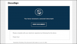 Document signature request download and complete attached