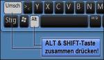 Tastatur umstellen Tastenkombination