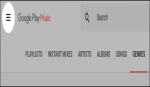 Google play music menü