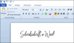 Schreibschrift in Word