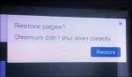 Chromium: Restore pages?