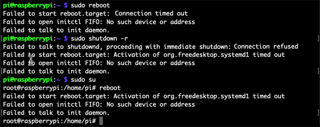 Solution: How to reboot without 'Failed to start reboot.target' error!
