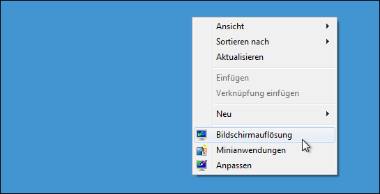 Windows Auflösung anpassen