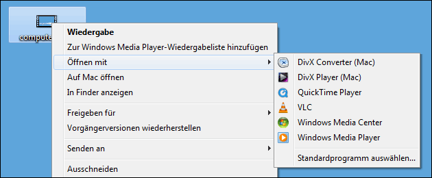 Programmzuordnung ändern