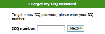 ICQ Passwort vergessen