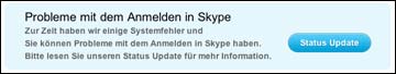 Skype Fehlermeldung