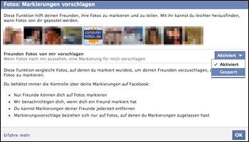 Facebook Gesichtererkennung