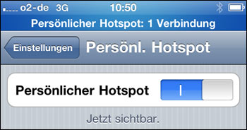 Persönlicher Hotspot mit dem iPhone