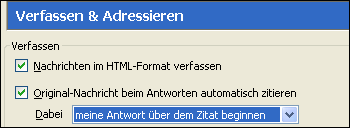 thunderbird nachrichten einstellung