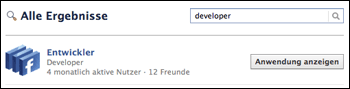 Facebook Entwickler APP