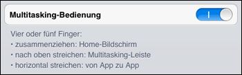 Multitasking Gesten in iOS 5