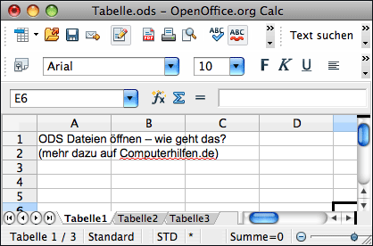 ODS Datei