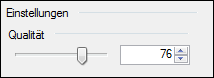 Bild Qualität verringern