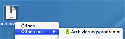 Mac: ZIP komprimieren