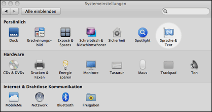 Systemeinstellungen