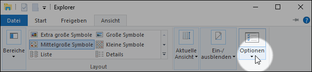 Windows Ordneroptionen