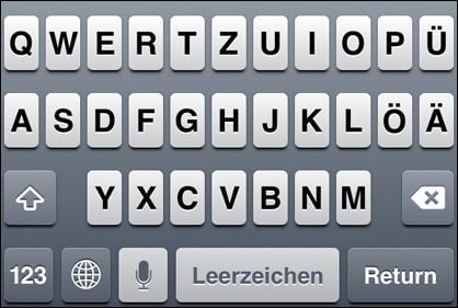 Umlaute auf dem iPhone