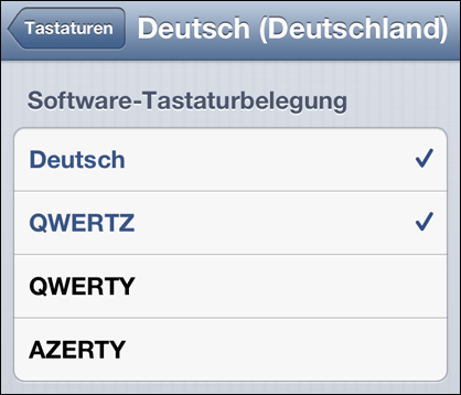iPhone: Tastaturbelegung deutsch