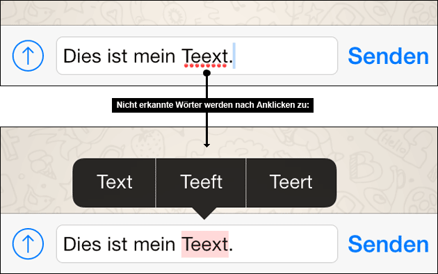 Unterschied zwischen Korrektur und Autokorrektur