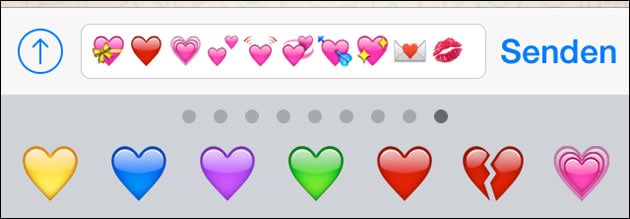 Tastatur herz iphone zeichen Auf dem
