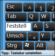 Tastatur verstellt