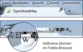 Chinesische Zeichen im Firefox